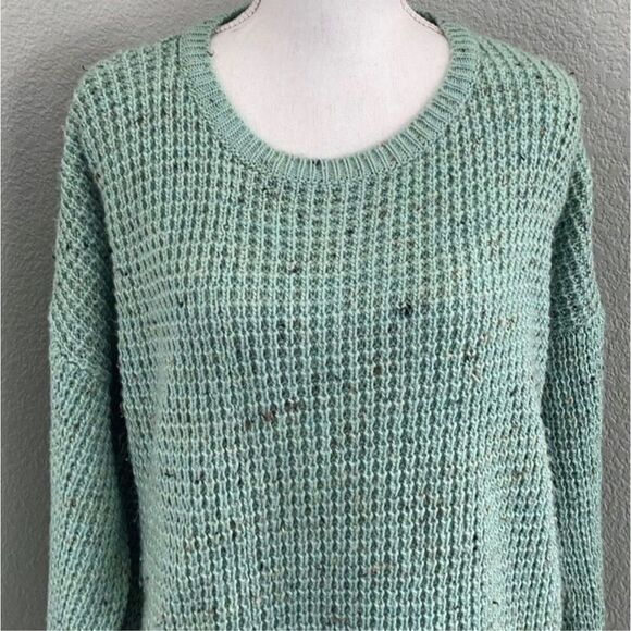 Topshop Knit Oversized Sweater Minty Green Size 10 - Picture 6 of 8